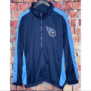 Tennessee Titans NFL Men’s XXL Full Zip Blue Embroidered Stretch Logo Jacket